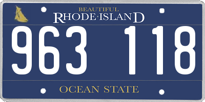 RI license plate 963118