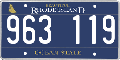 RI license plate 963119