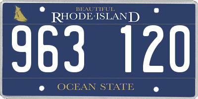 RI license plate 963120