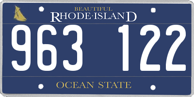 RI license plate 963122