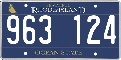 RI license plate 963124