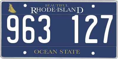 RI license plate 963127