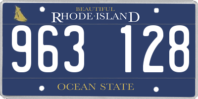 RI license plate 963128