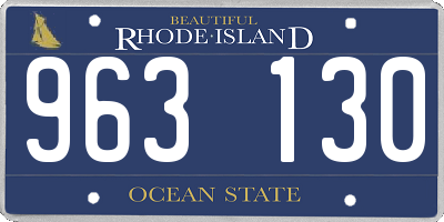 RI license plate 963130