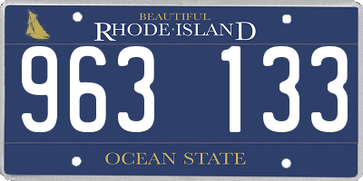 RI license plate 963133