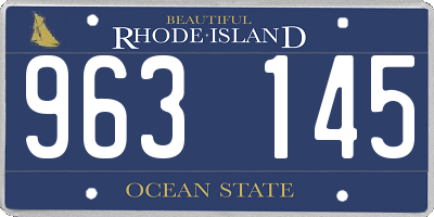 RI license plate 963145