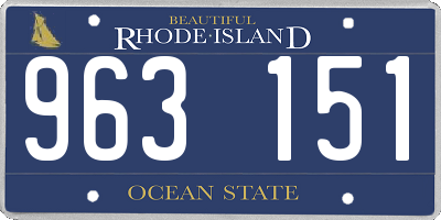 RI license plate 963151