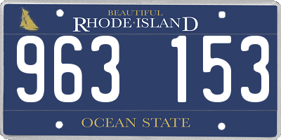 RI license plate 963153