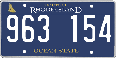 RI license plate 963154