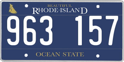 RI license plate 963157