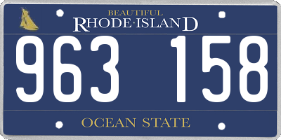 RI license plate 963158
