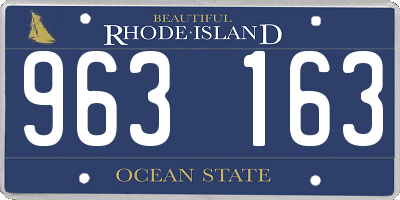 RI license plate 963163