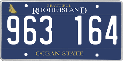 RI license plate 963164