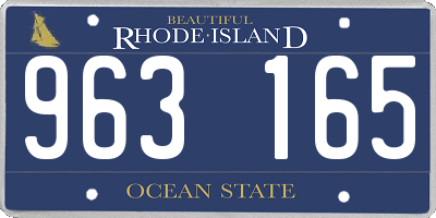 RI license plate 963165