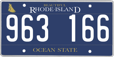 RI license plate 963166