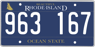 RI license plate 963167