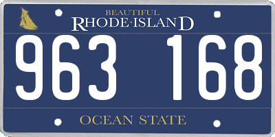 RI license plate 963168
