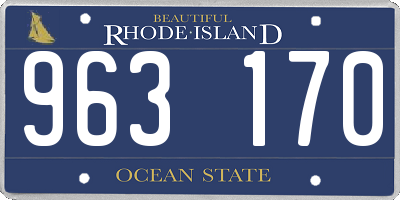 RI license plate 963170