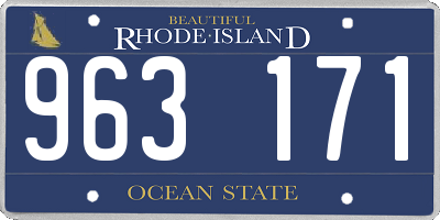 RI license plate 963171