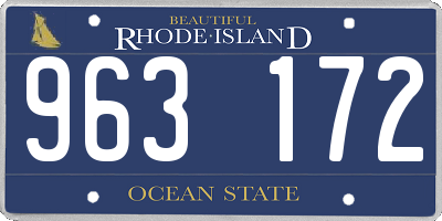 RI license plate 963172