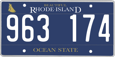 RI license plate 963174