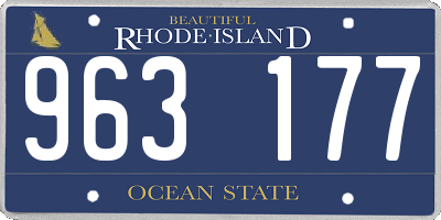 RI license plate 963177