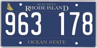 RI license plate 963178