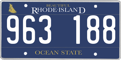 RI license plate 963188