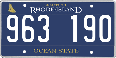 RI license plate 963190