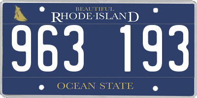 RI license plate 963193