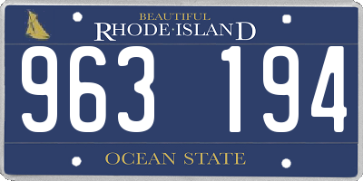 RI license plate 963194