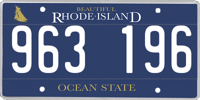 RI license plate 963196