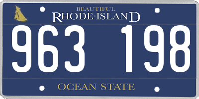 RI license plate 963198