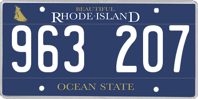 RI license plate 963207