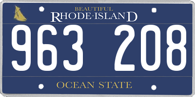 RI license plate 963208