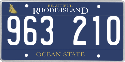 RI license plate 963210