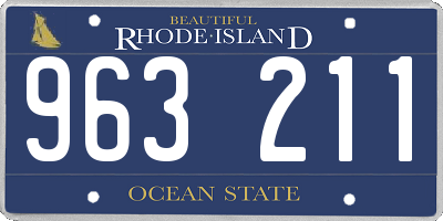 RI license plate 963211