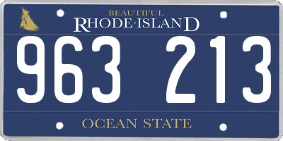RI license plate 963213