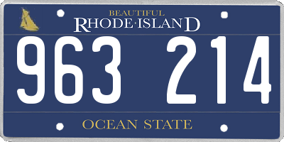 RI license plate 963214