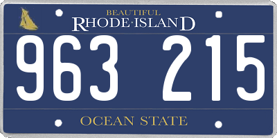 RI license plate 963215