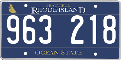 RI license plate 963218