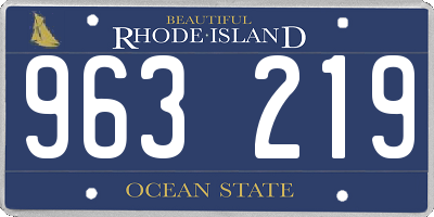 RI license plate 963219