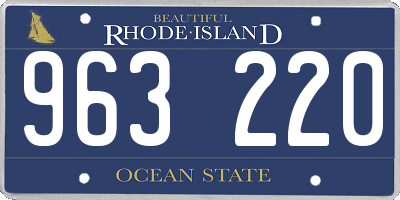 RI license plate 963220