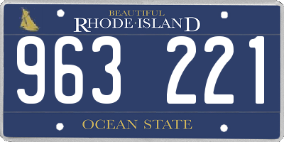 RI license plate 963221