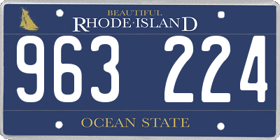 RI license plate 963224
