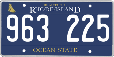 RI license plate 963225