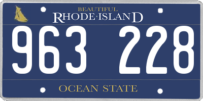 RI license plate 963228