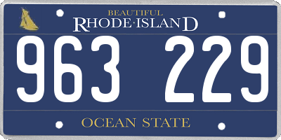 RI license plate 963229
