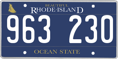 RI license plate 963230
