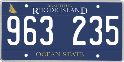 RI license plate 963235